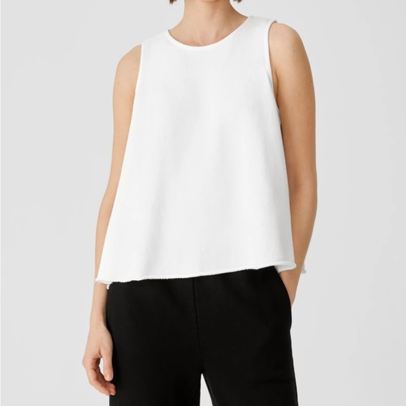 Eileen Fisher | Lightweight Organic Cotton Terry Tank Size Large